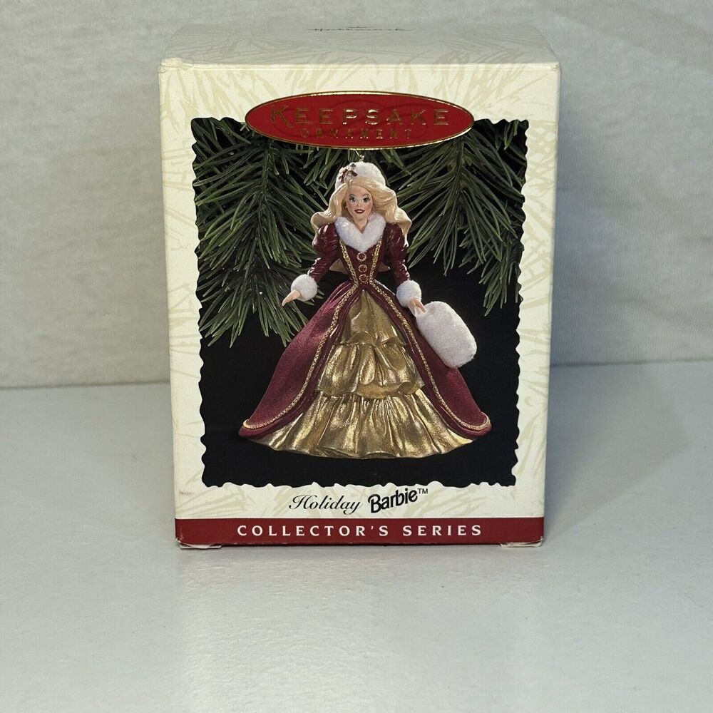 1996 Hallmark Keepsake Ornament- Holiday Barbie - #4 in Series Collectors Series